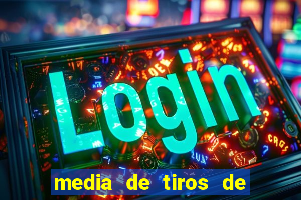 media de tiros de meta por jogo